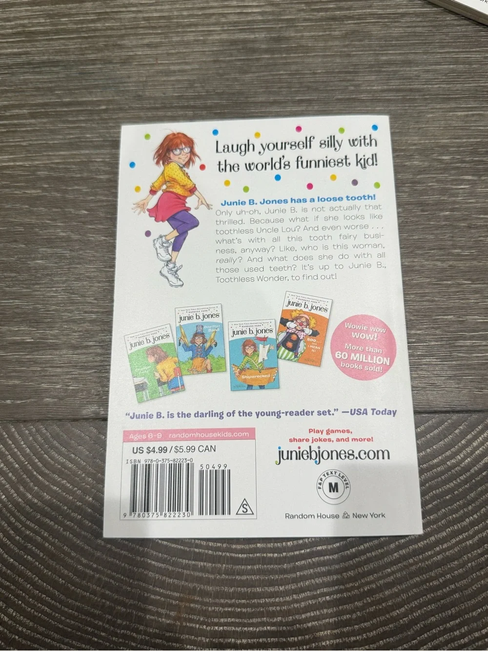 NWT Junie B. Jones Toothless Wonder Kids Book